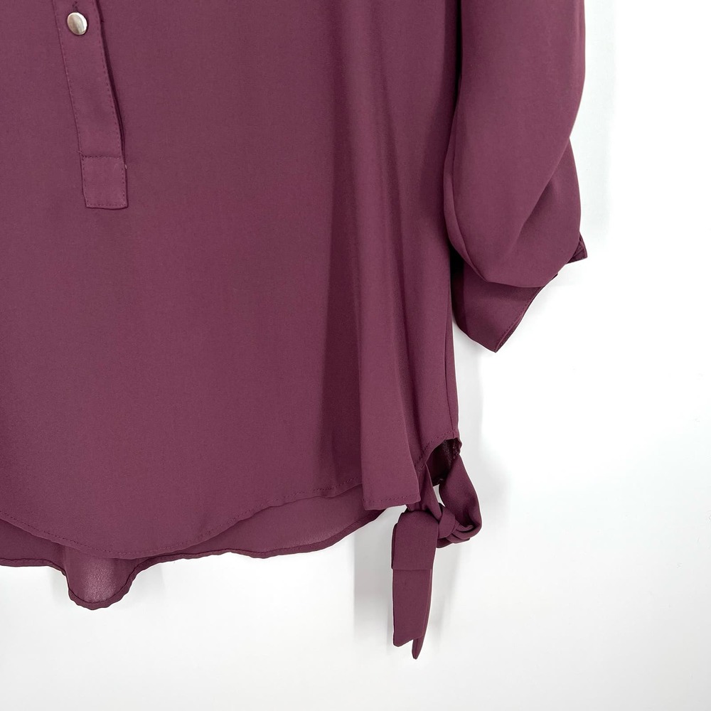 Ivanka Trump Womens Size Small Maroon Blouse Shirt Top Business Formal Work - Picture 4 of 9